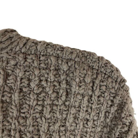 Vince Wool Cashmere Blend Waffle Stitch Open Front Cardigan Sweater Brown Size S - Picture 5 of 8